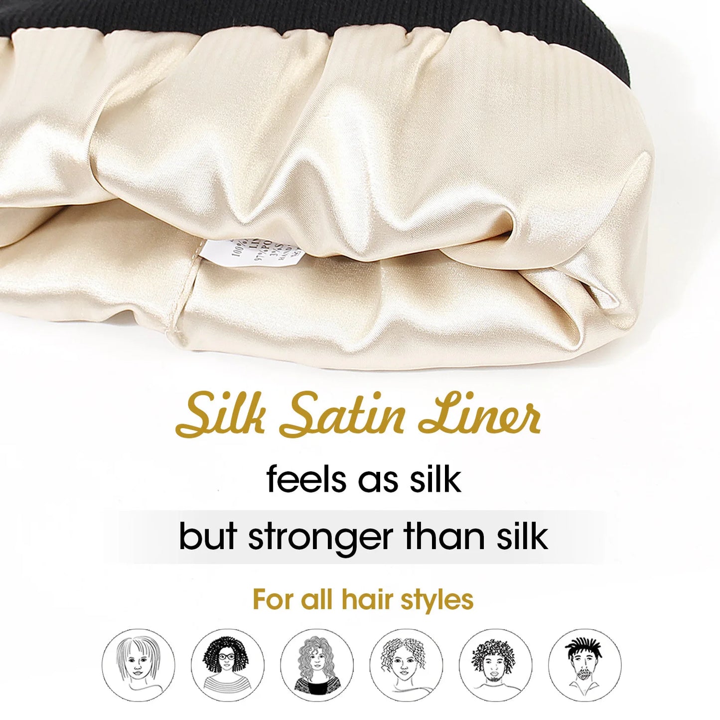 Beanie – Satin Lined for Hair Care