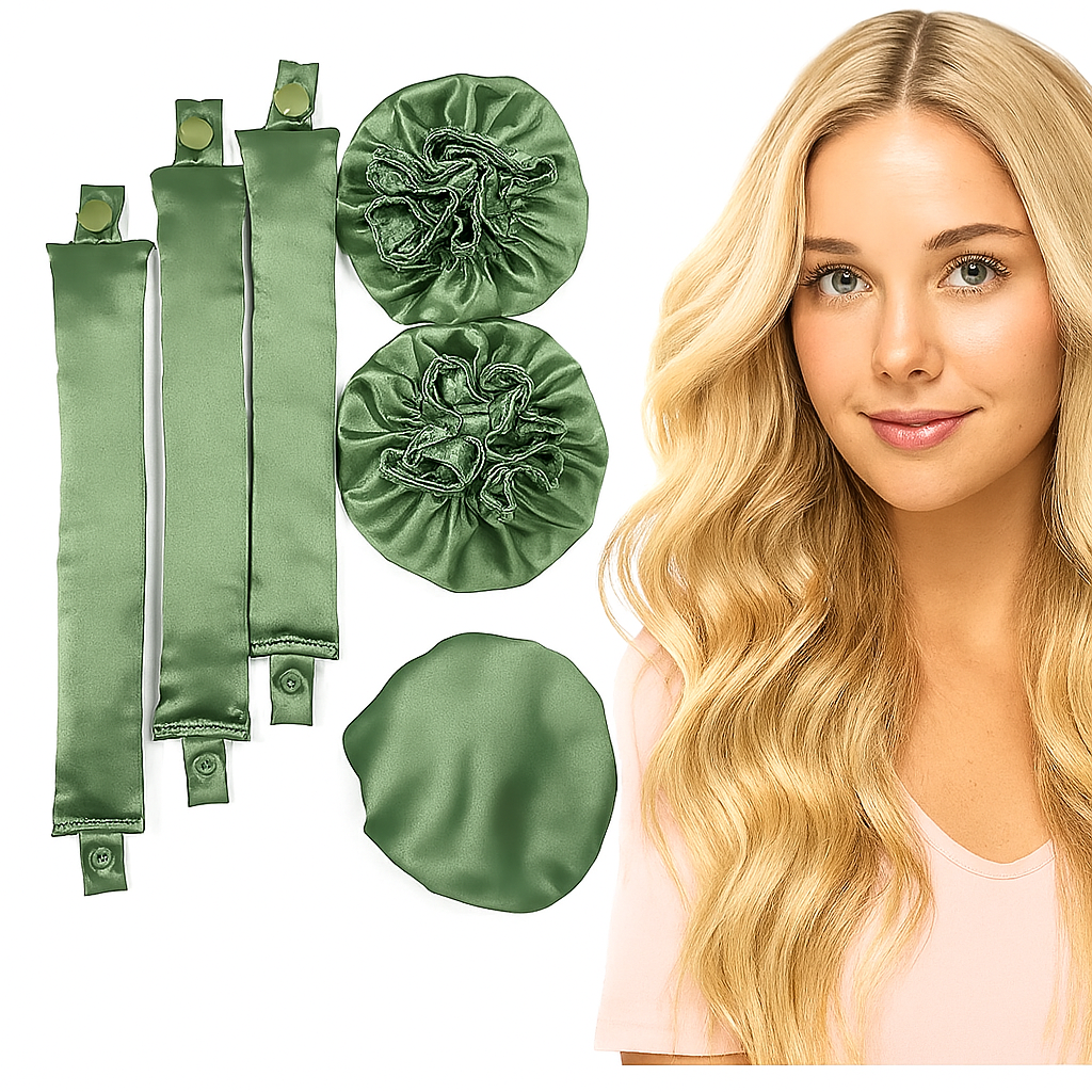 Satin Heatless Curl Set – 6 Piece
