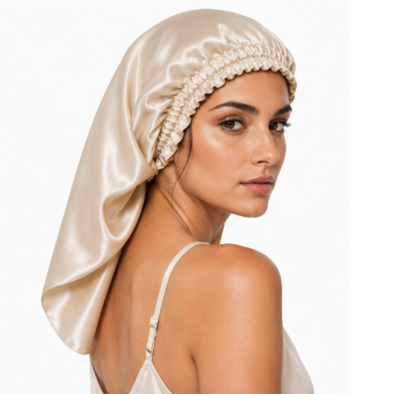 Long Silk Bonnet – For Braids & Volume