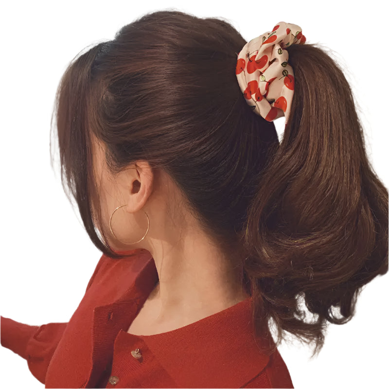 Silk Hair Scrunchies – Luxe Finish Set