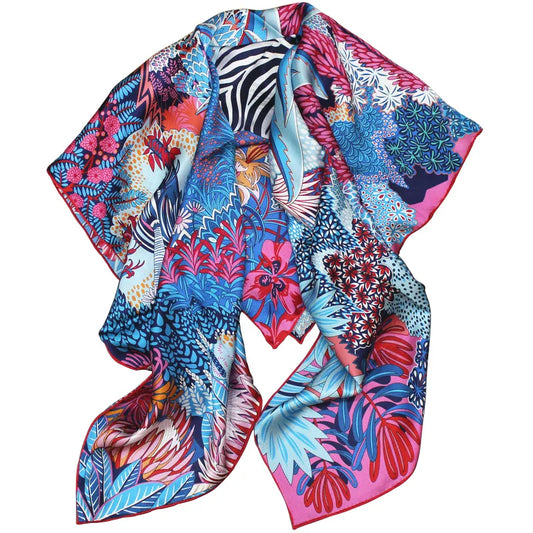 Silk Scarf – Zebra-Inspired Elegance