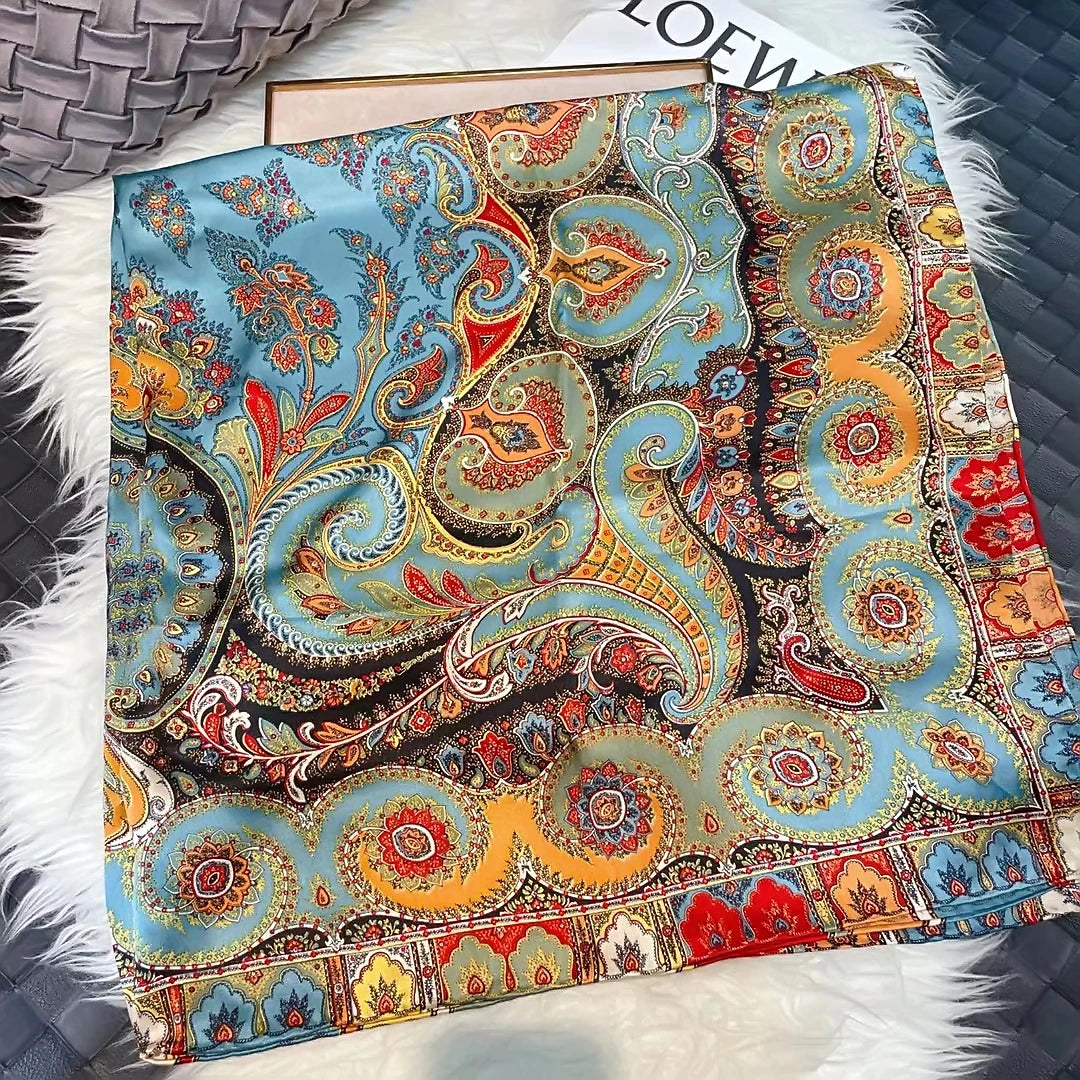 Silk Scarf – Paisley Pattern Chic