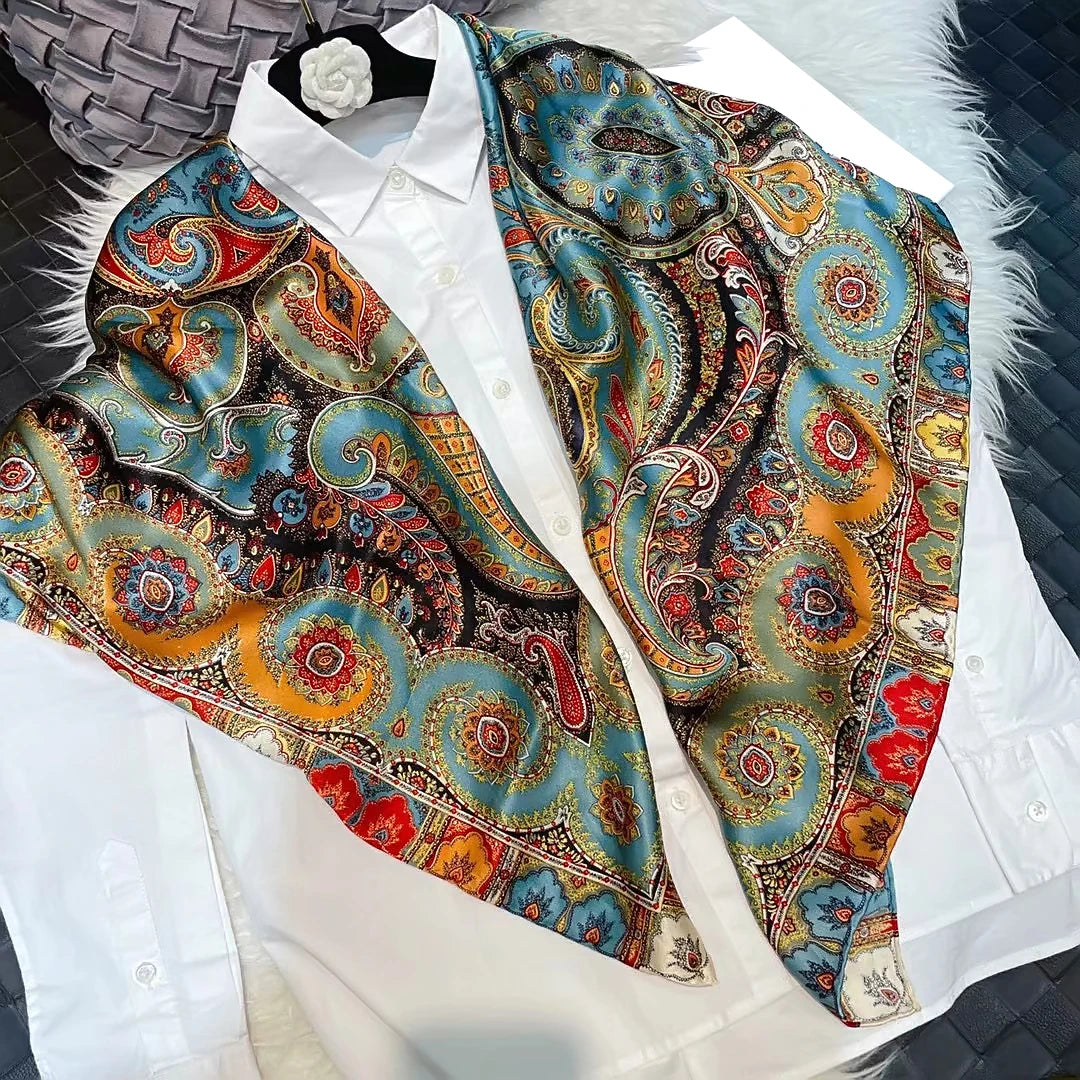 Silk Scarf – Paisley Pattern Chic