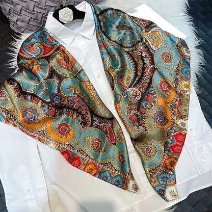 Silk Scarf – Paisley Pattern Chic