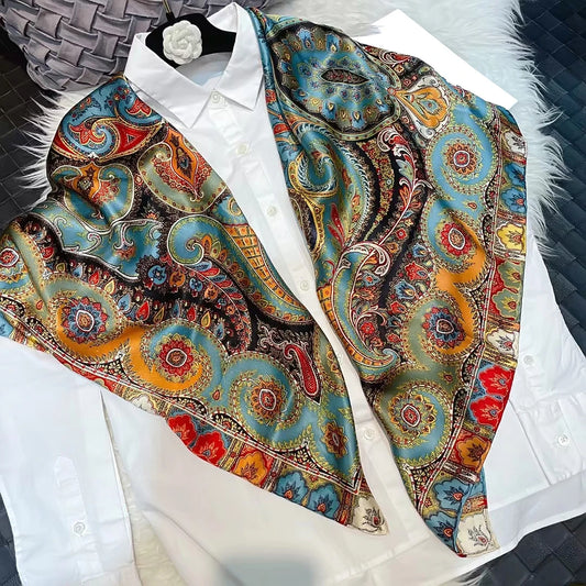 Silk Scarf – Paisley Pattern Chic