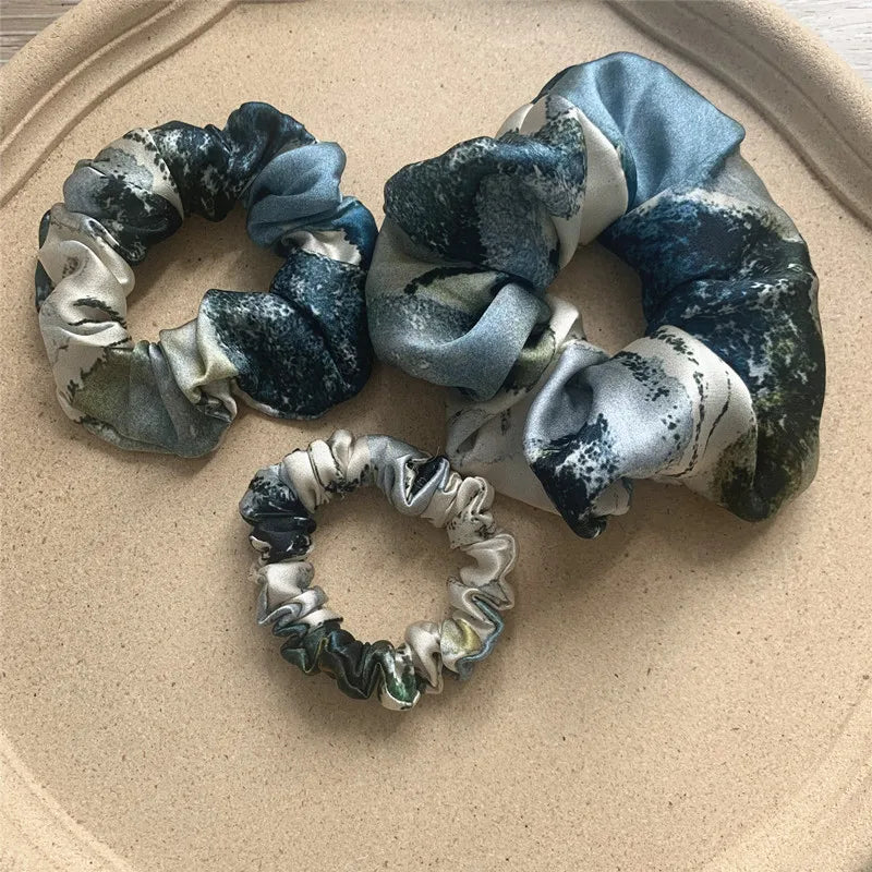 Silk Hair Scrunchies – Luxe Finish Set