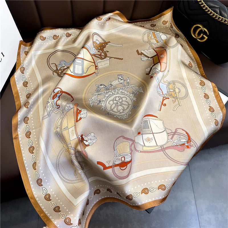 Luxury silk scarf 68x68 cm smooth breathable fabric