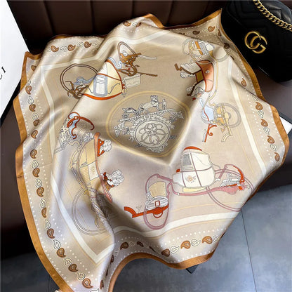 Luxury silk scarf 68x68 cm smooth breathable fabric