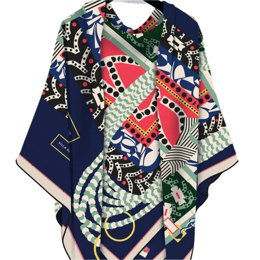 Oversized Silk Shawl – Hand-Rolled Finish