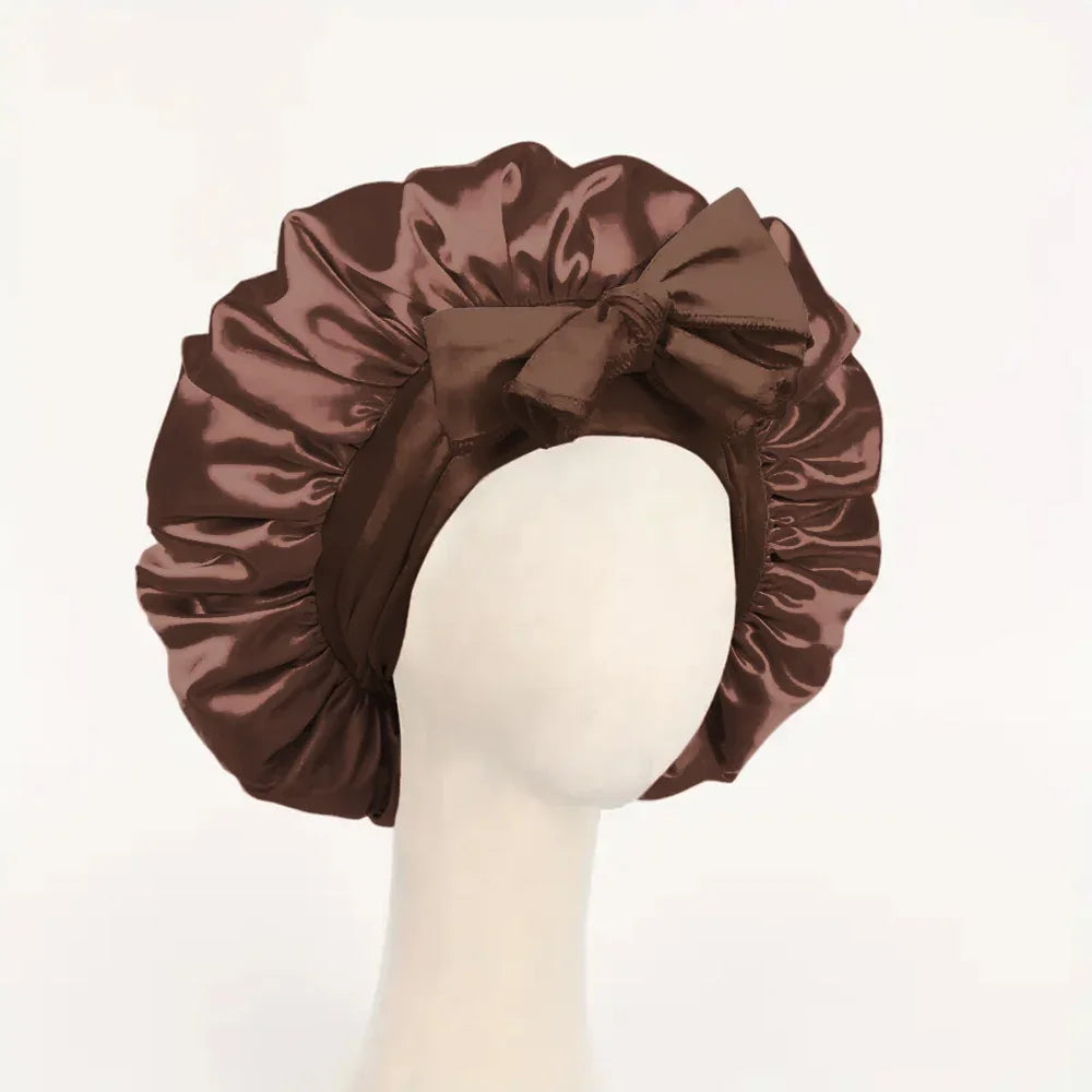 Satin Hair Bonnet for Sleeping – Adjustable Frizz-Free Sleep Cap