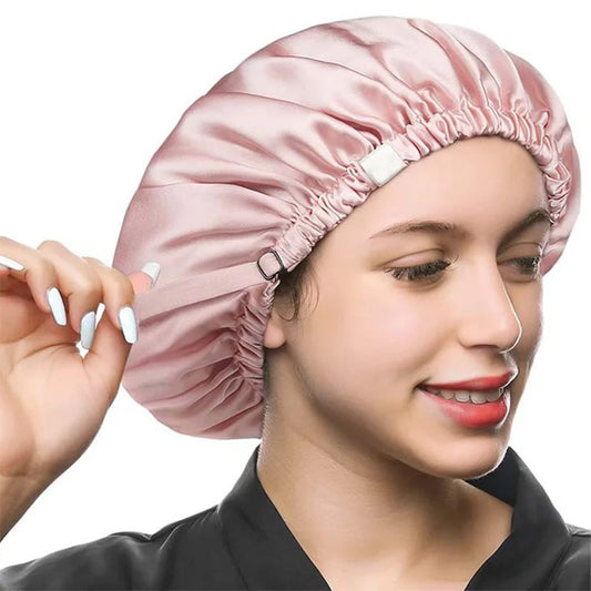 Double Layer Silk Night Cap – For Curl Care