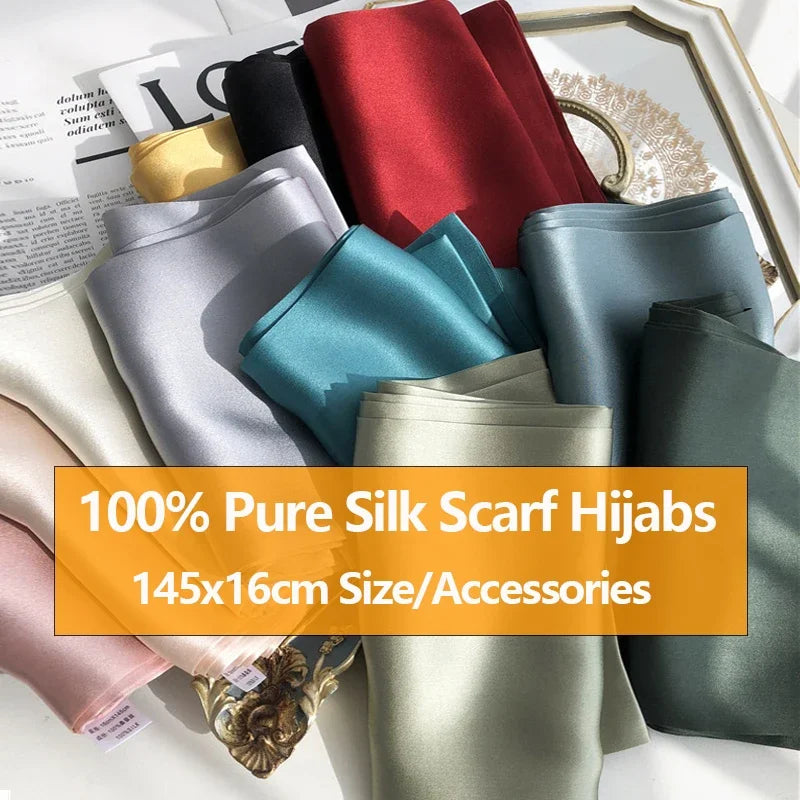 Silk Long Scarf – Double-Sided & Airy
