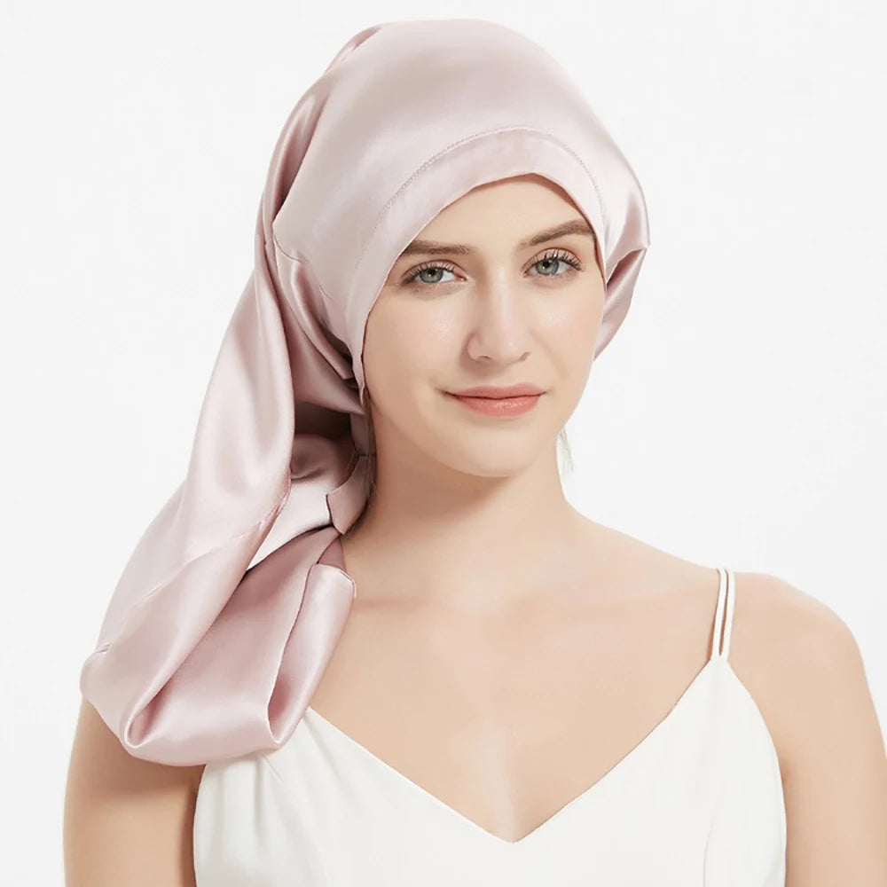 Silk Sleep Cap – Long Hair, Frizz Protection