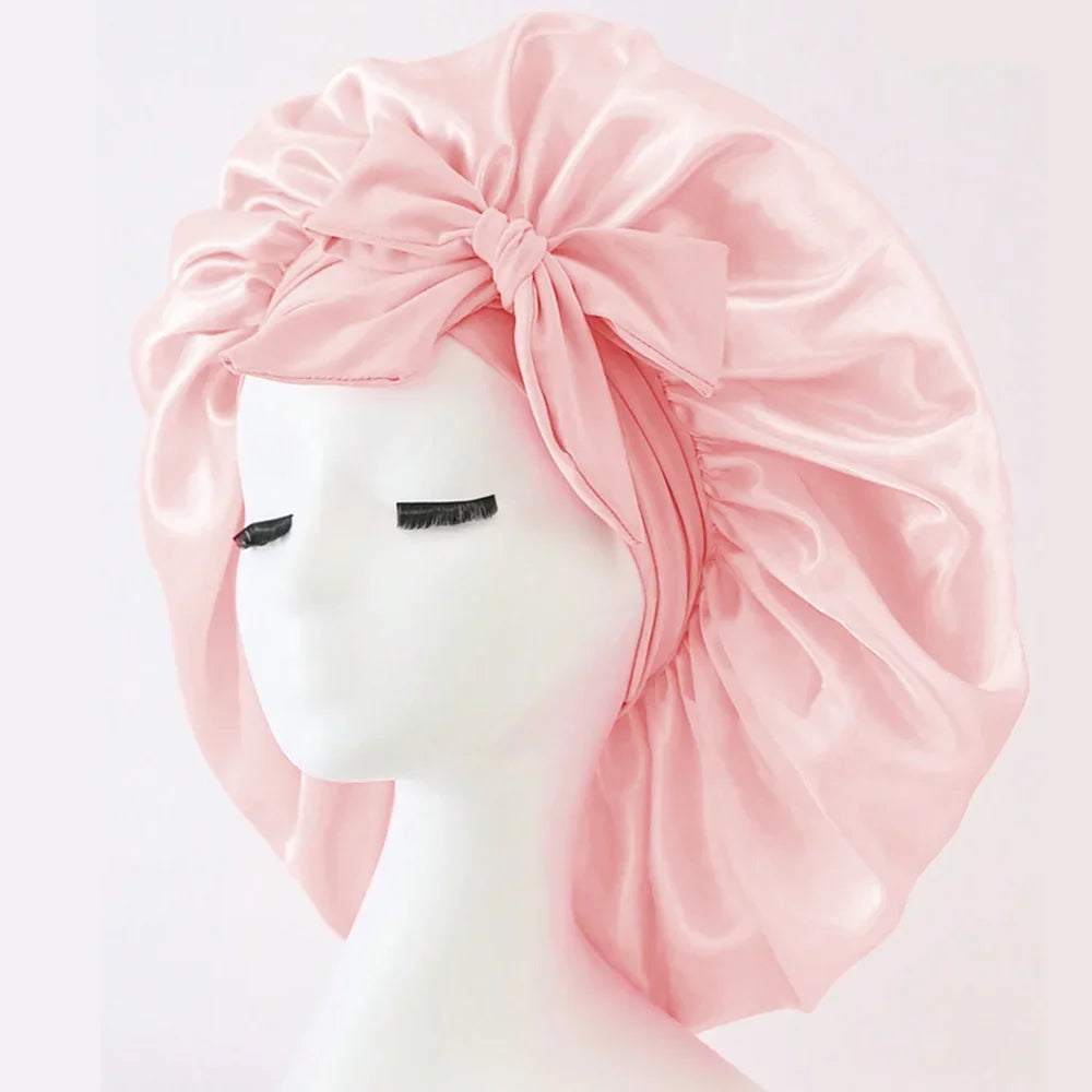 Satin Hair Bonnet for Sleeping – Adjustable Frizz-Free Sleep Cap