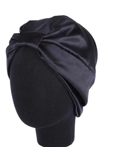 Silky satin hair cap designed for sleep and daily beauty routines