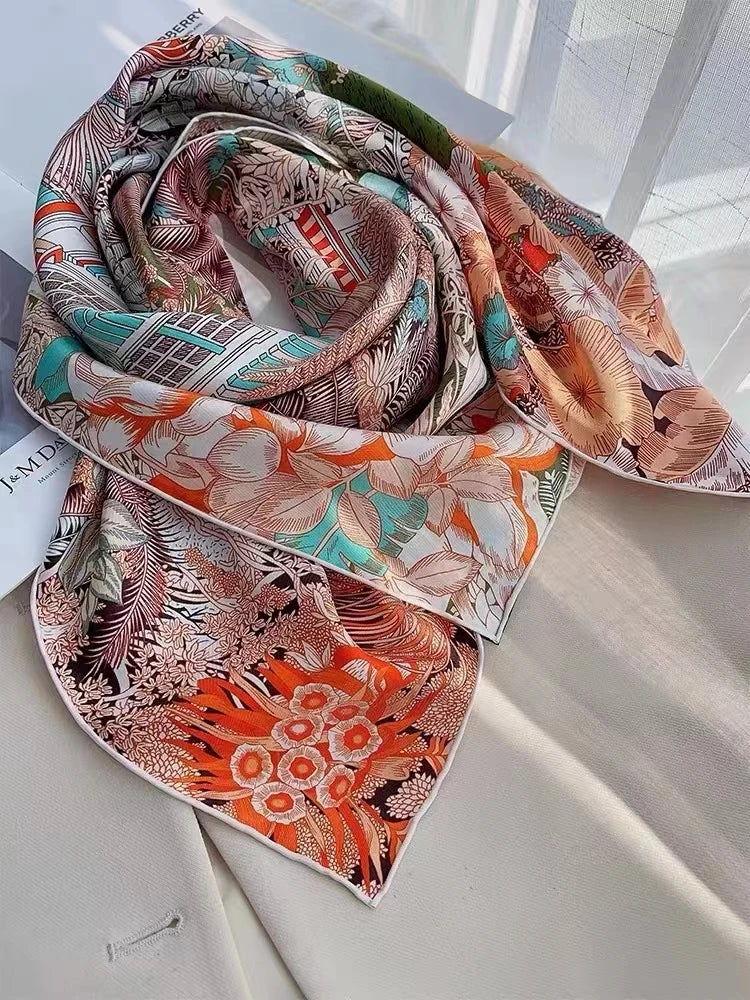 Silk Square – Luxe Elegance Print (106cm)
