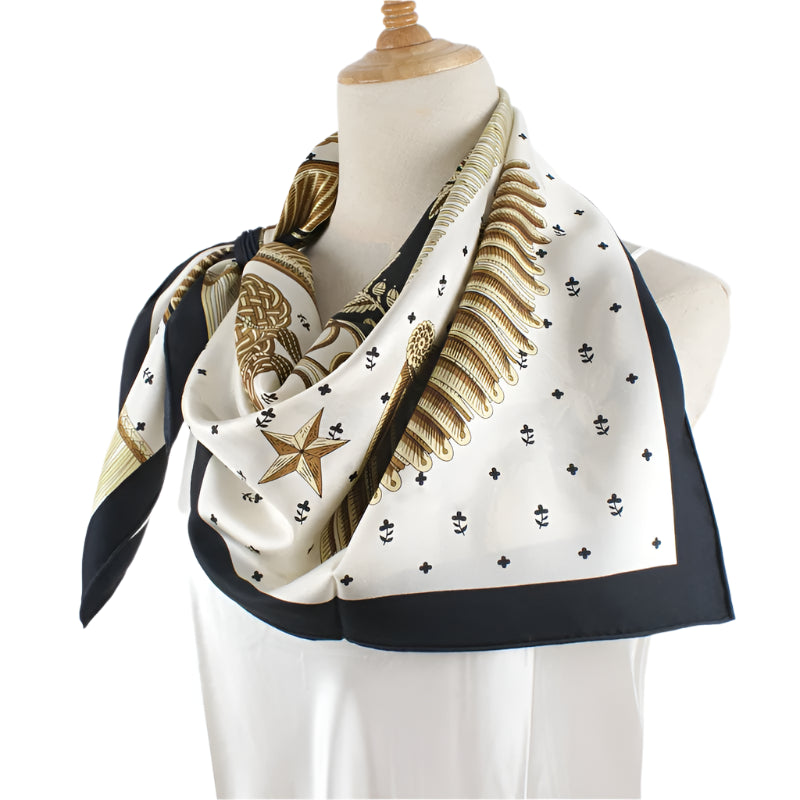 Silk Neck Scarf – Graceful Floral Print