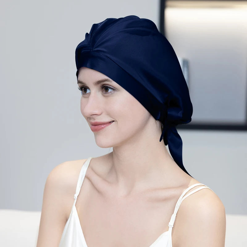 pure mulberry silk sleep bonnet smooth lightweight fabric