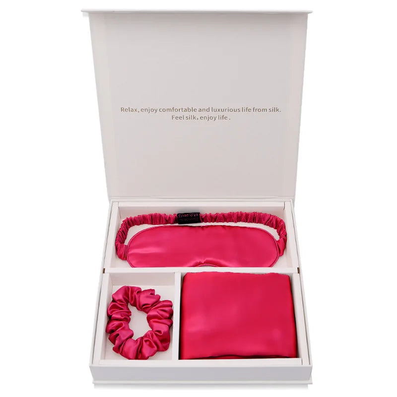 Silk Sleep Set – Pillowcase, Mask & Scrunchie