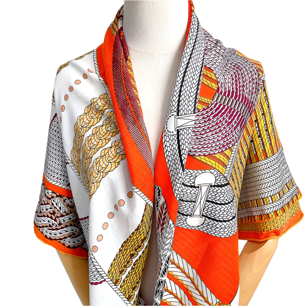 Cashmere Silk Shawl – Artistic Print