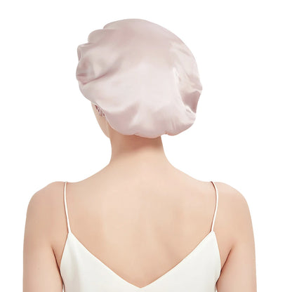 Silkvana 19 momme pure mulberry silk sleeping bonnet for women designed for gentle overnight hair protection