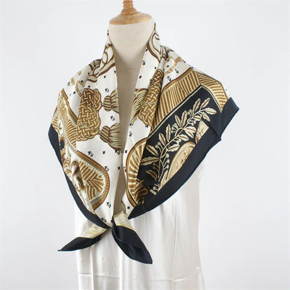 Silk Neck Scarf – Graceful Floral Print