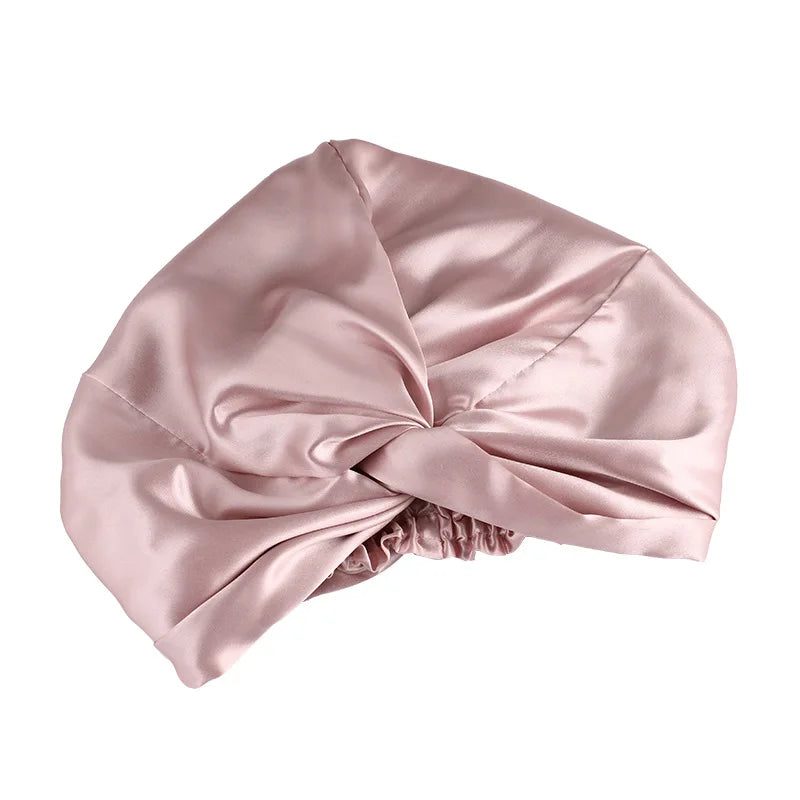 silk night bonnet with soft comfortable fit