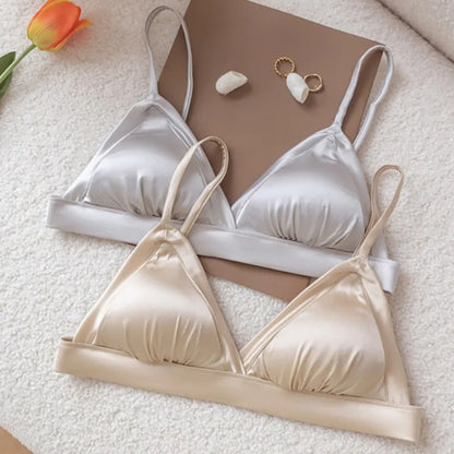Silk Triangle Bra – Soft & Wireless Fit