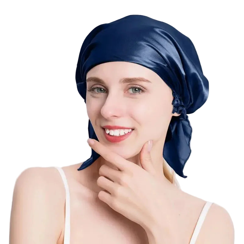 Mulberry Silk Sleep Cap for Sleeping – Frizz-Free Overnight Hair Protection