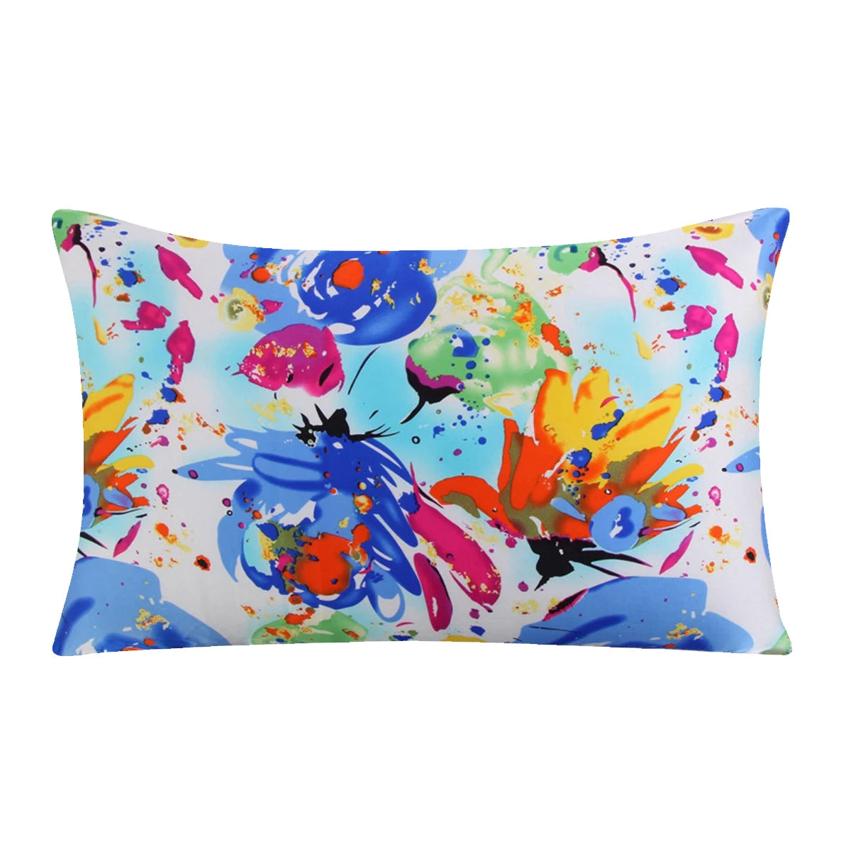Silk Pillowcase – Floral with Zipper Closure