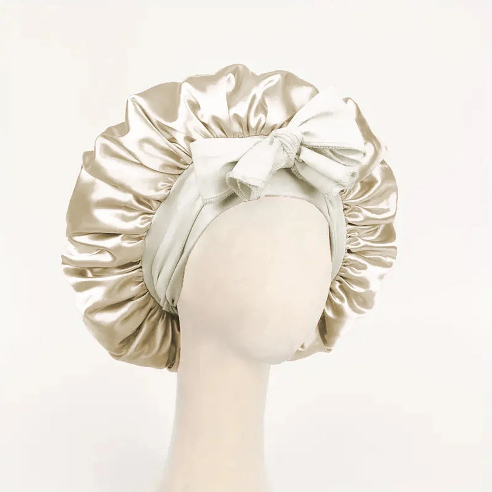 Satin Hair Bonnet for Sleeping – Adjustable Frizz-Free Sleep Cap