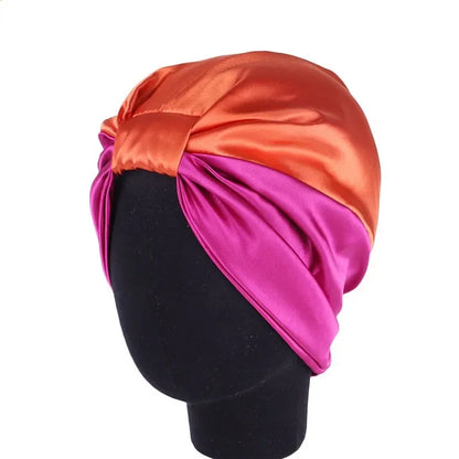 Silky satin hair cap designed for sleep and daily beauty routines