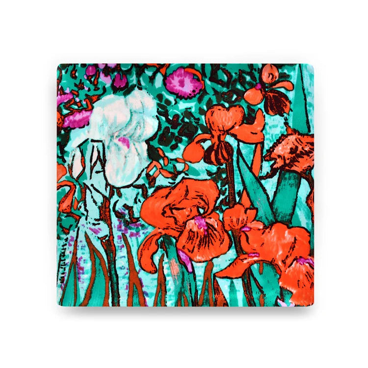 Silk Scarf – Red Iris Bloom Edition