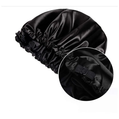 Double Layer Silk Night Cap – For Curl Care