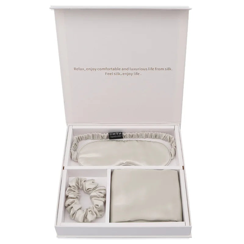 Silk Sleep Set – Pillowcase, Mask & Scrunchie