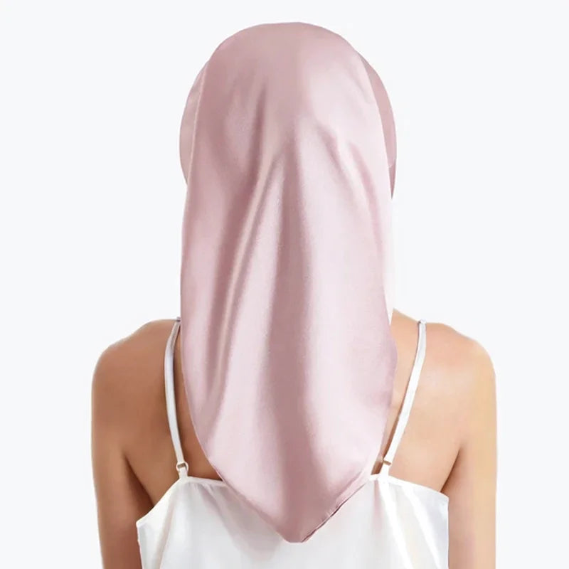 Long Silk Bonnet – For Braids & Volume