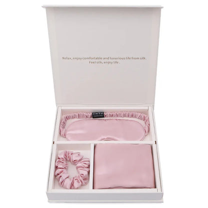 Silk Sleep Set – Pillowcase, Mask & Scrunchie
