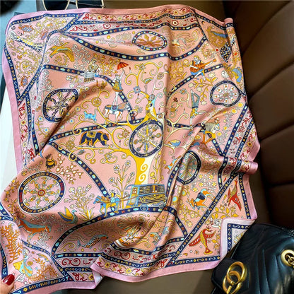 Luxury silk scarf 68x68 cm smooth breathable fabric