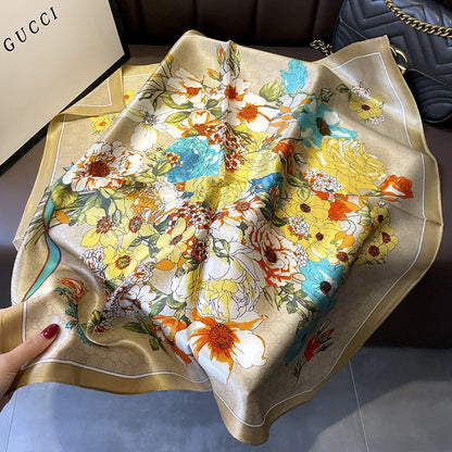 Luxury silk scarf 68x68 cm smooth breathable fabric