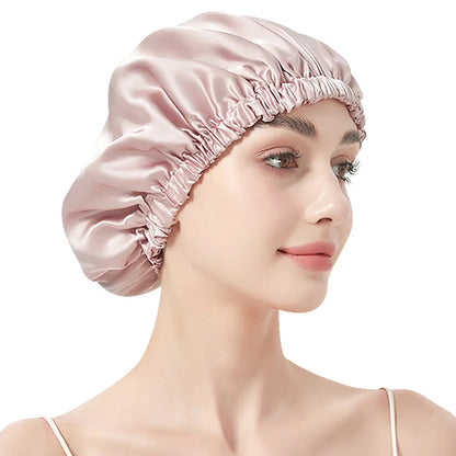 Silkvana 19 momme pure mulberry silk sleeping bonnet for women designed for gentle overnight hair protection
