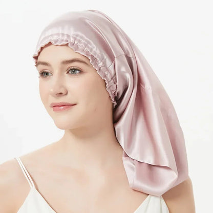 lightweight silk long bonnet overnight wear