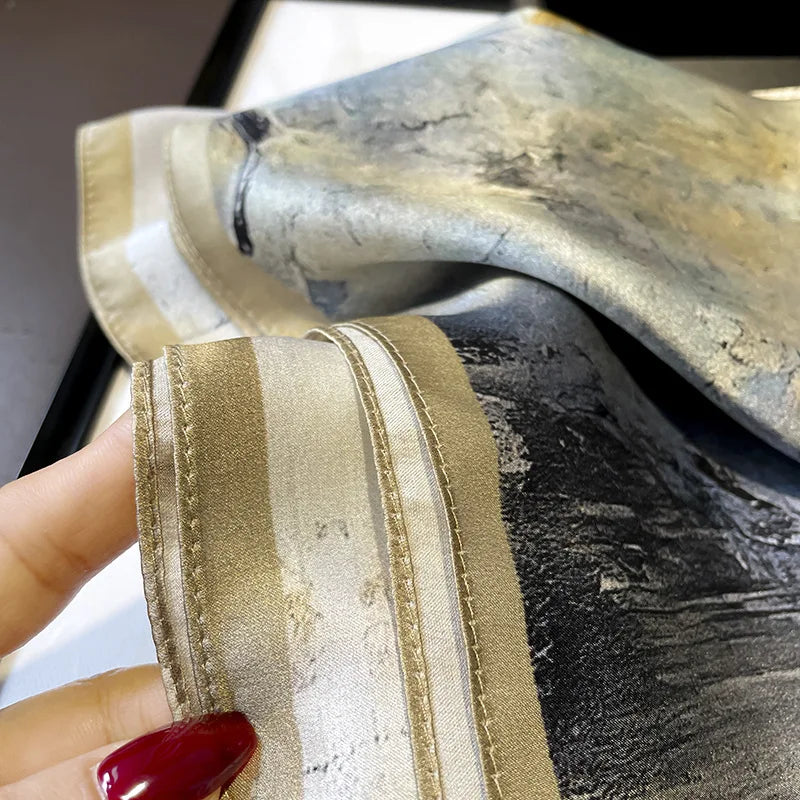 Luxury silk scarf 68x68 cm smooth breathable fabric