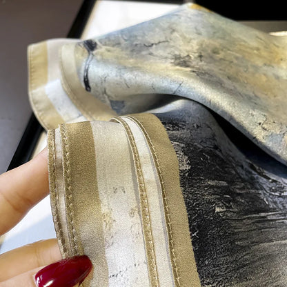 Luxury silk scarf 68x68 cm smooth breathable fabric