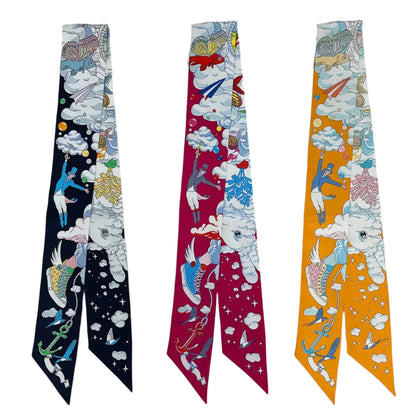 Silk Twilly – 90x5cm Hair & Bag Ribbon