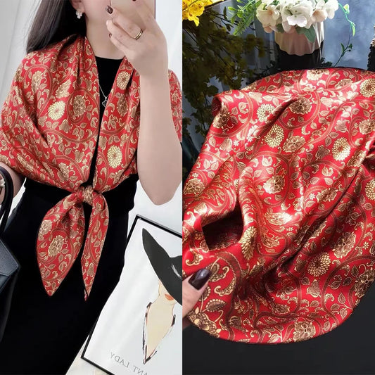 Silk Square – Luxe Elegance Print (106cm)