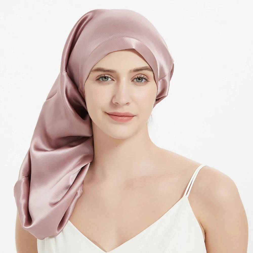 Silk Sleep Cap – Long Hair, Frizz Protection