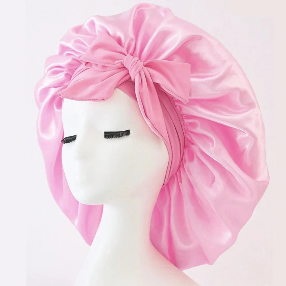 Satin Hair Bonnet for Sleeping – Adjustable Frizz-Free Sleep Cap