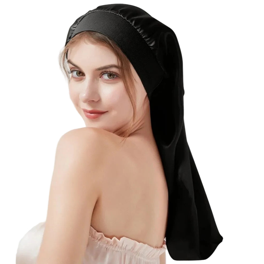 breathable silk hair wrap extended length design