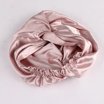 silk night bonnet with soft comfortable fit