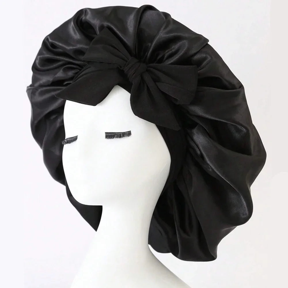 Satin Hair Bonnet for Sleeping – Adjustable Frizz-Free Sleep Cap